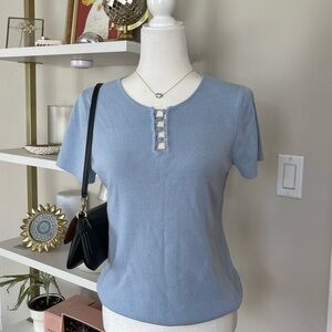 Light Blue Women's Top Size L